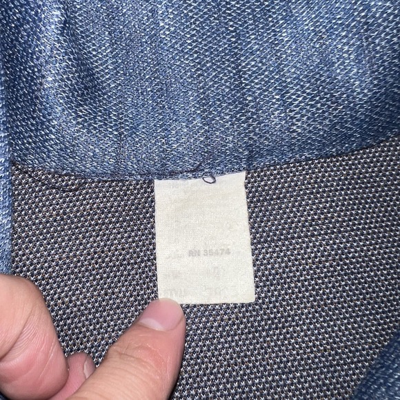 1970s Militaires Equipments Two Tone Denim Shirt Jacket Women's Medium Rare - Picture 5 of 7